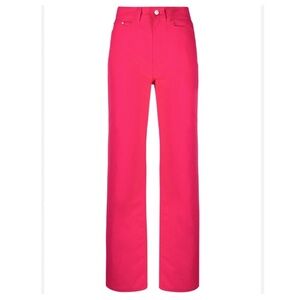 Wandler HOT Pink Straight Leg Mid-Rise Jeans